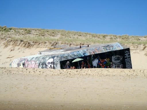 Los bloques alemanes de la segunda guerra mundial en el Cap Ferret