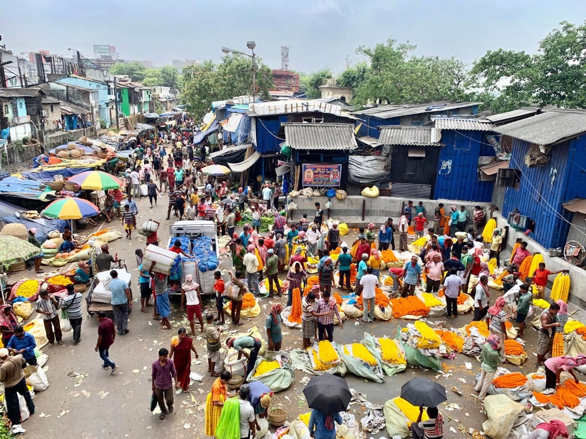 Calcutta - marché aux fleurs