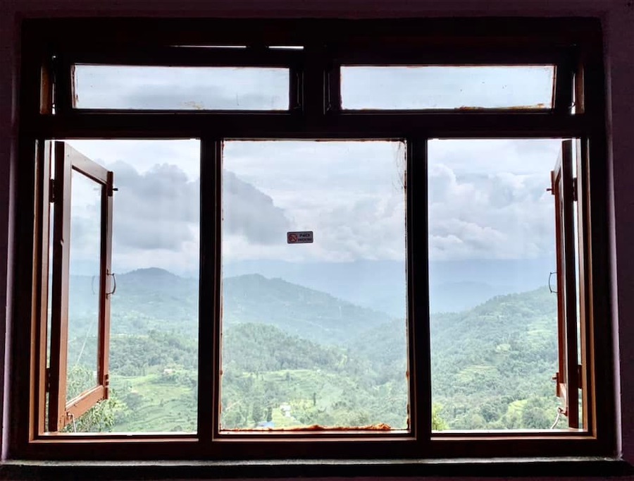 Vue sur le paysage de montagne